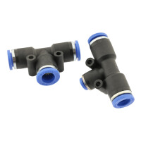 IQS T-Steckanverbindung reduzierend 10mm-6mm, IQS-Standard Pneumatik T-Verbinder