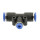 IQS T-Steckanverbindung reduzierend 10mm-6mm, IQS-Standard Pneumatik T-Verbinder