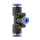 IQS T-Steckanverbindung reduzierend 10mm-6mm, IQS-Standard Pneumatik T-Verbinder