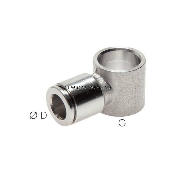 Steckanschluss, L-Ringstück G 1/4"-10mm, IQS-Edelstahl